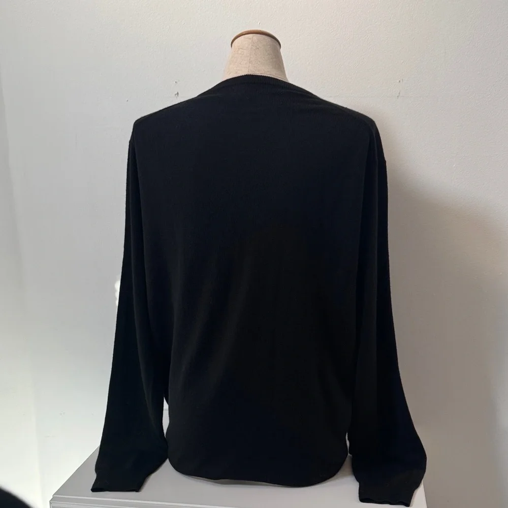 J Crew Classic Black V-Neck Sweater- LT
